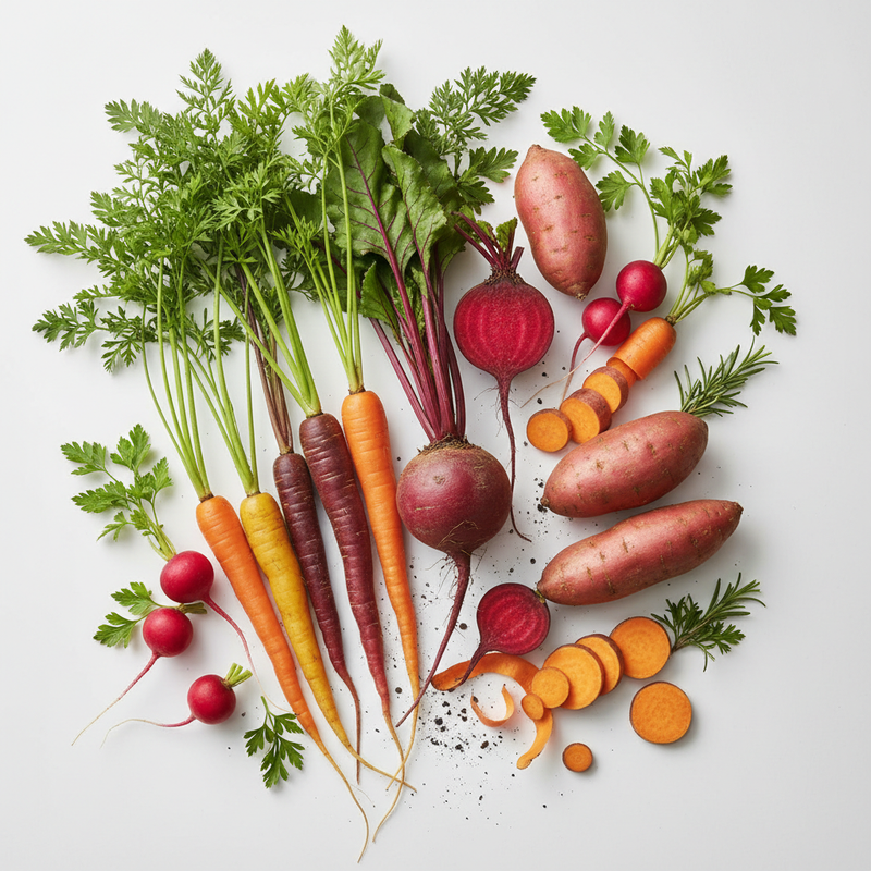 Root Vegetables - Carrots, Beets, Sweet Potatoes and Radishes