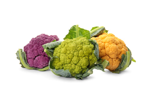 Cauliflower Purple, Green, or Orange depending on season